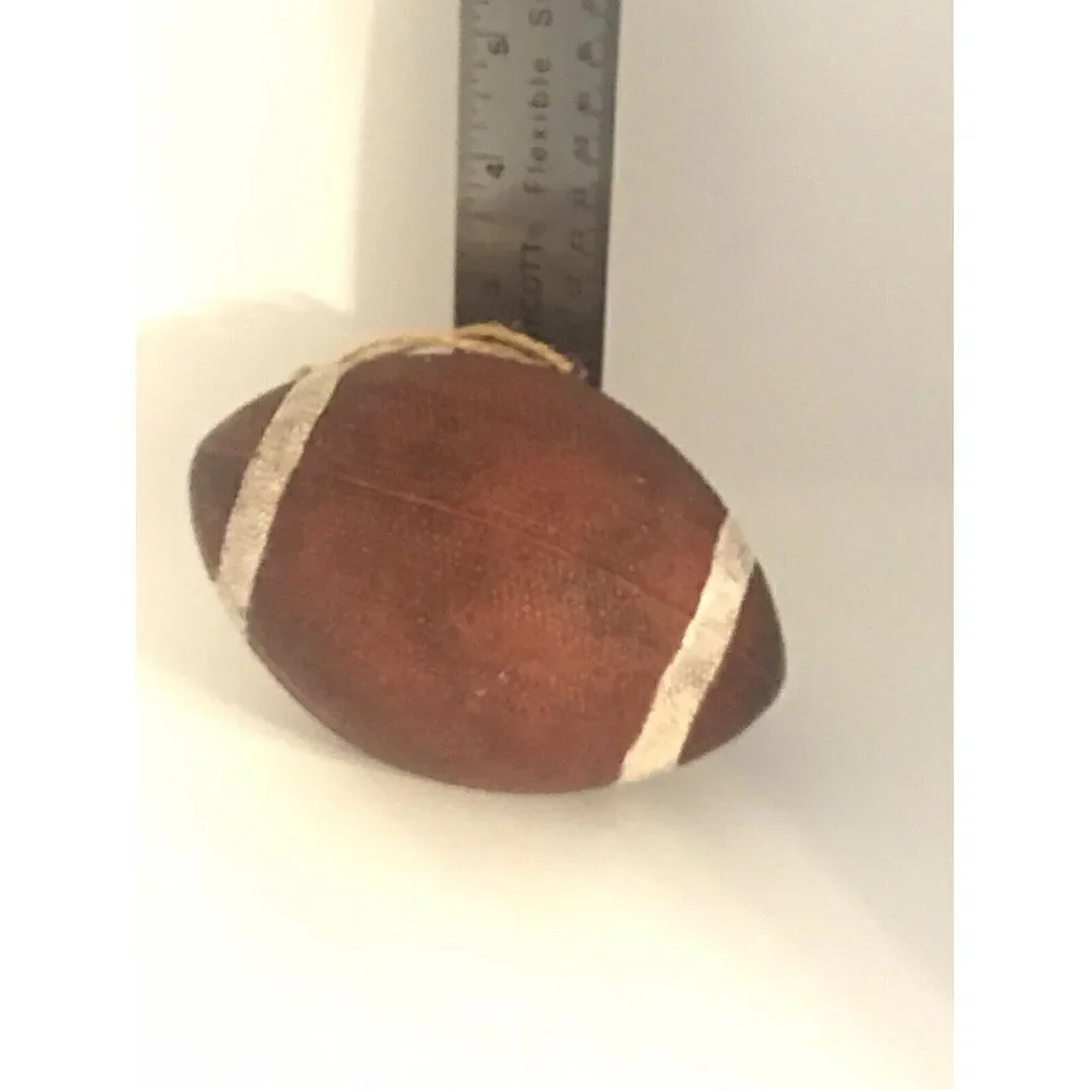 Large Football Christmas Ornament Figurine Hand Pa
